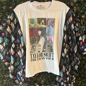 UPCYCLED one of a kind, Taylor Swift, ERAS TOUR Music Poncho T Shirt